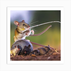 Family Of Mice Art Print