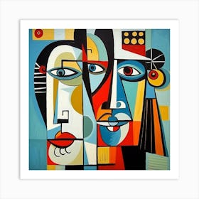 Abstract Face Painting Illustration, Abstract Painting Art Print