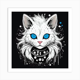 Punk Cat Art Print