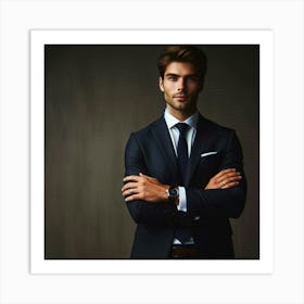 Businessman In Suit Art Print