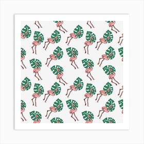 Flamingos Art Print