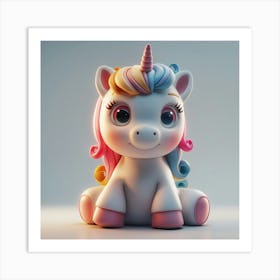 Cute Unicorn 878 Art Print