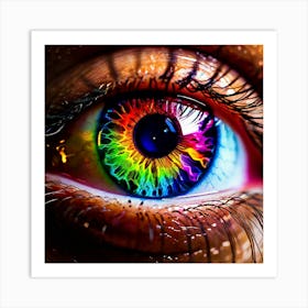 Rainbow Eye 16 Art Print