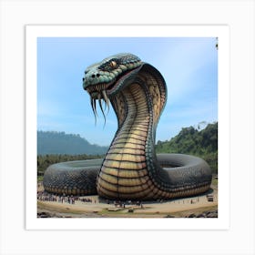 Snake Statue 2 Art Print