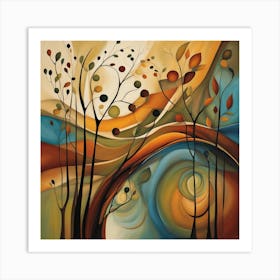 Abstract Tree Painting Art Print