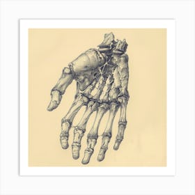 Skeleton Hand 2 Art Print