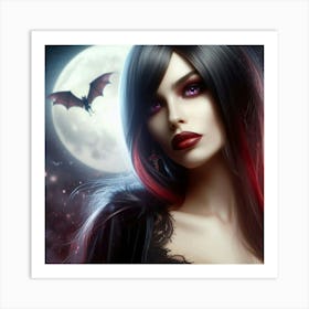 Sexy Vampire Girl Art Print