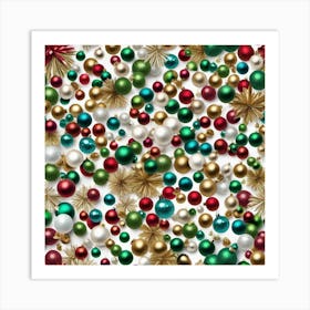 Christmas Ornaments 127 Art Print