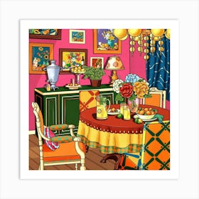 Mexican Dining Room Art Print