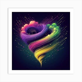 Heart Of Rainbows Art Print