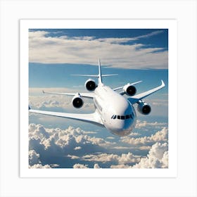 Futuristic Passenger Aircraft In The Sky Close To Camera Super Quality 3405924954 Affiche