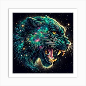 Galaxy Tiger Art Print