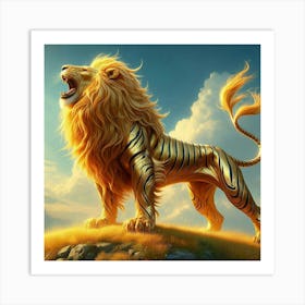 Golden Lion 4 Art Print