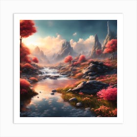 Fantasy Landscape Painting Art Print