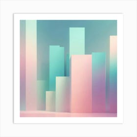 Abstract City Skyline Art Print