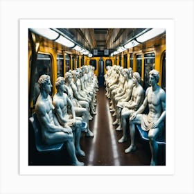 Train Of Statues Art Print