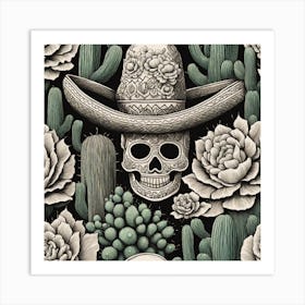 Day Of The Dead Skull 57 Art Print