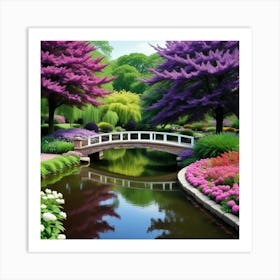 Bridge In The Garden Art Print