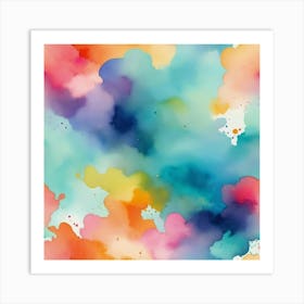 Watercolor Splatters 1 Art Print