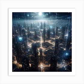 Futuristic Cityscape Art Print