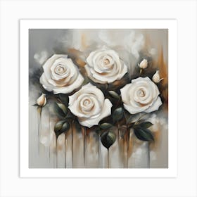 White Roses Art Print