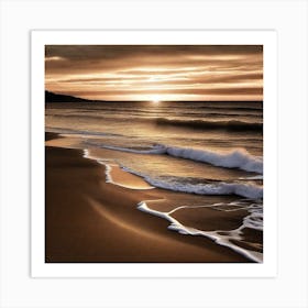 Sunset On The Beach 846 Art Print