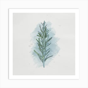 Watercolor Rosemary Sprig Art Print