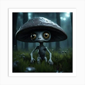 Alien In The Forest Art Print