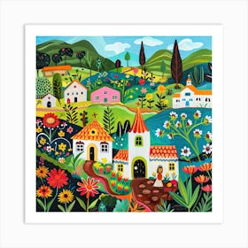 Kids Travel Illustration Chile 1 Art Print