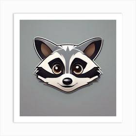 Raccoon Head Art Print