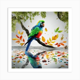 Colorful Parrot Art Print