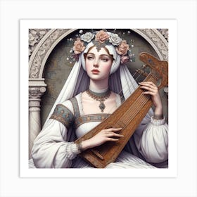 Harpist Art Print