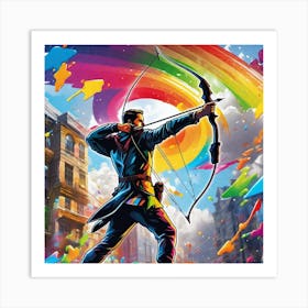 Rainbow Archer Art Print