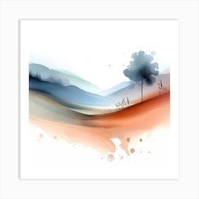 Watercolor Landscape 9 Art Print