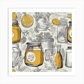 Dibujo Artculos De Cocina Art Print