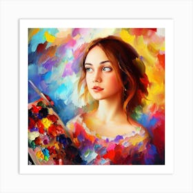 Portrait Of A Girl Art Print