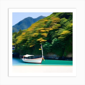 Boat On A Beach Art Print