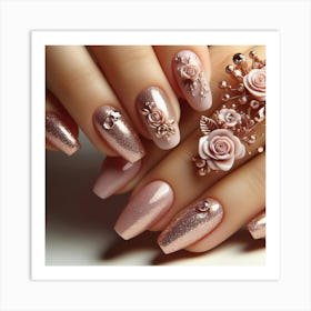 Roses On The Nails Art Print