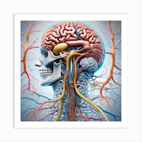 Human Brain And Spinal Cord 6 Art Print