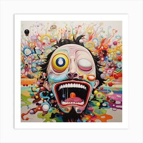 Man With A Big Mouth Art Print