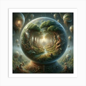 Forest In A Glass Ball Art Print