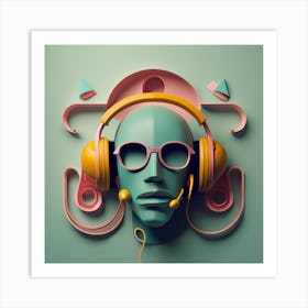 Headphone Art Art Print