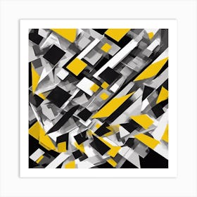 Yellow Squares 1 Art Print