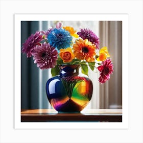 Rainbow Vase 1 Art Print