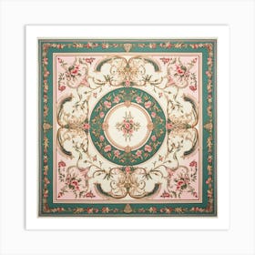 Floral Tapestry Oriental Style Art Print