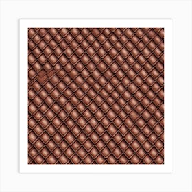 Brown Tile Background Art Print