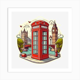 London Telephone Booth 1 Art Print