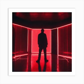 Man In A Red Room Art Print