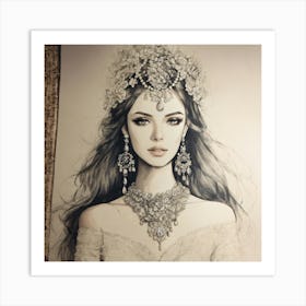 Portrait Of A Woman 1 Art Print