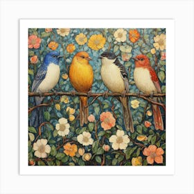 Birds On A Branch Art 7 Art Print